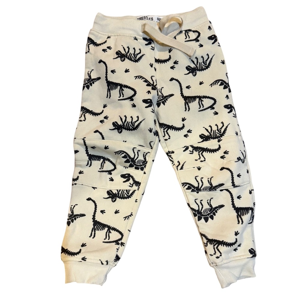 Trestles Supply‎ Co. Kids Dinosaur Skeleton Print Sweatpants Size M (3T)